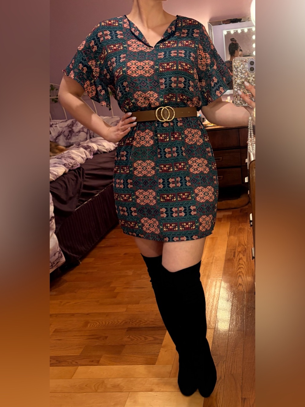Tribal Print Mini Dress